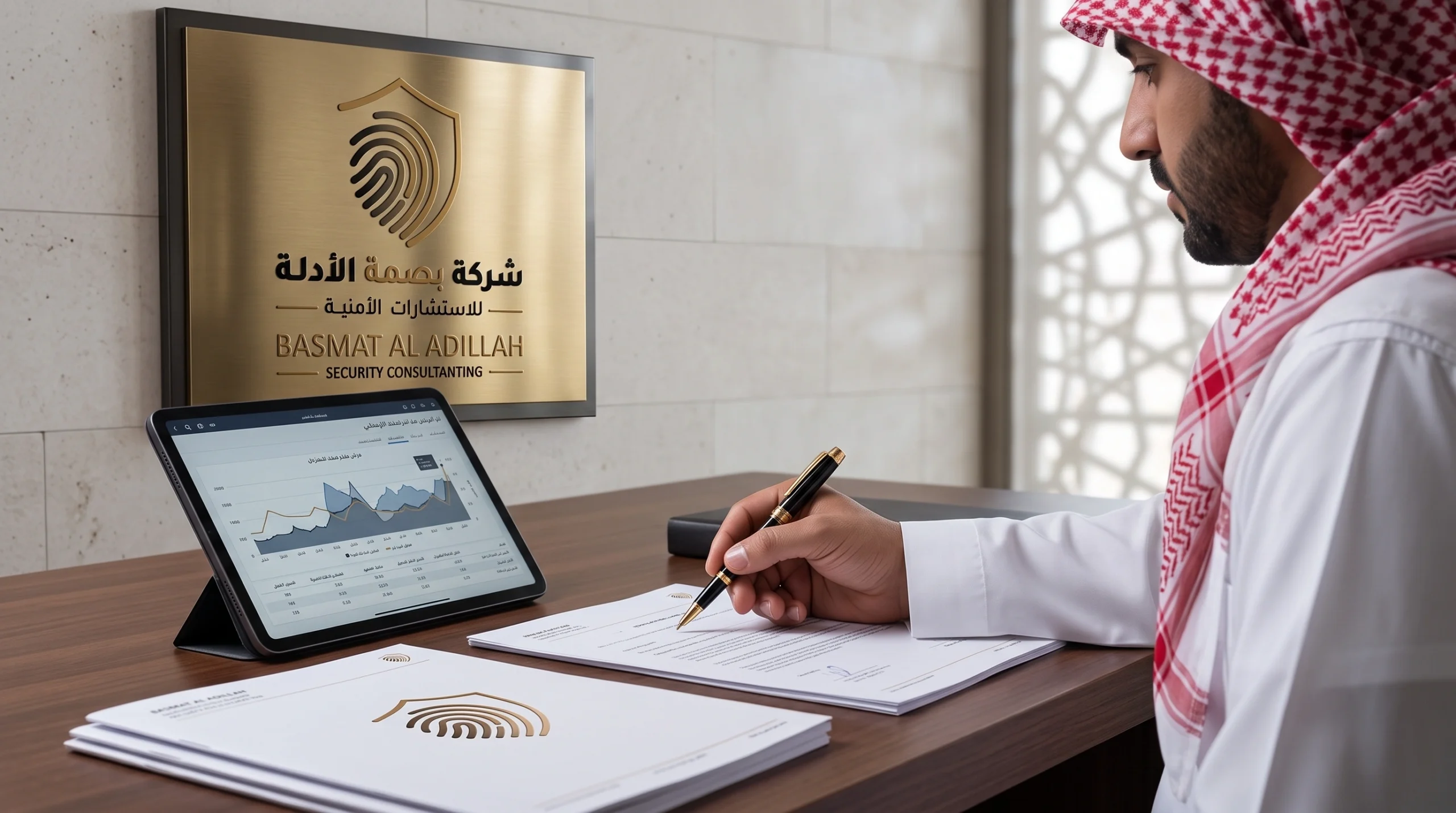 اجتماع مهني لمناقشة حلول واستشارات أمنية